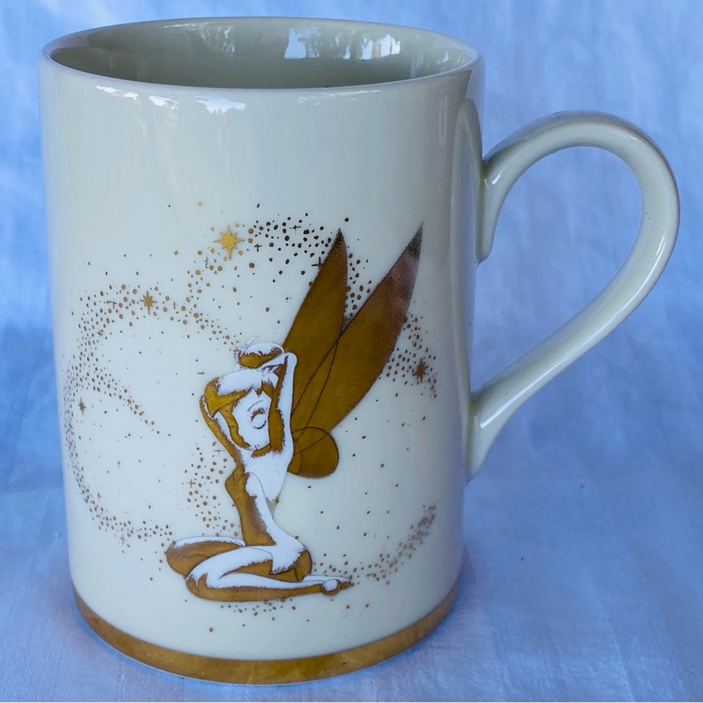Disney Cream and Gold Tinker Bell Mug